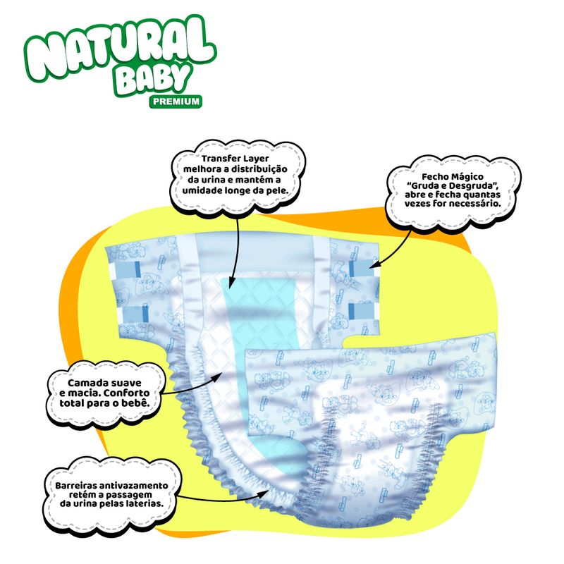 Natural Baby Premium Hiper + P 96 Un.