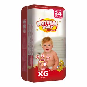Natural Baby Premium Mega Pacotão Xg 34 Un.