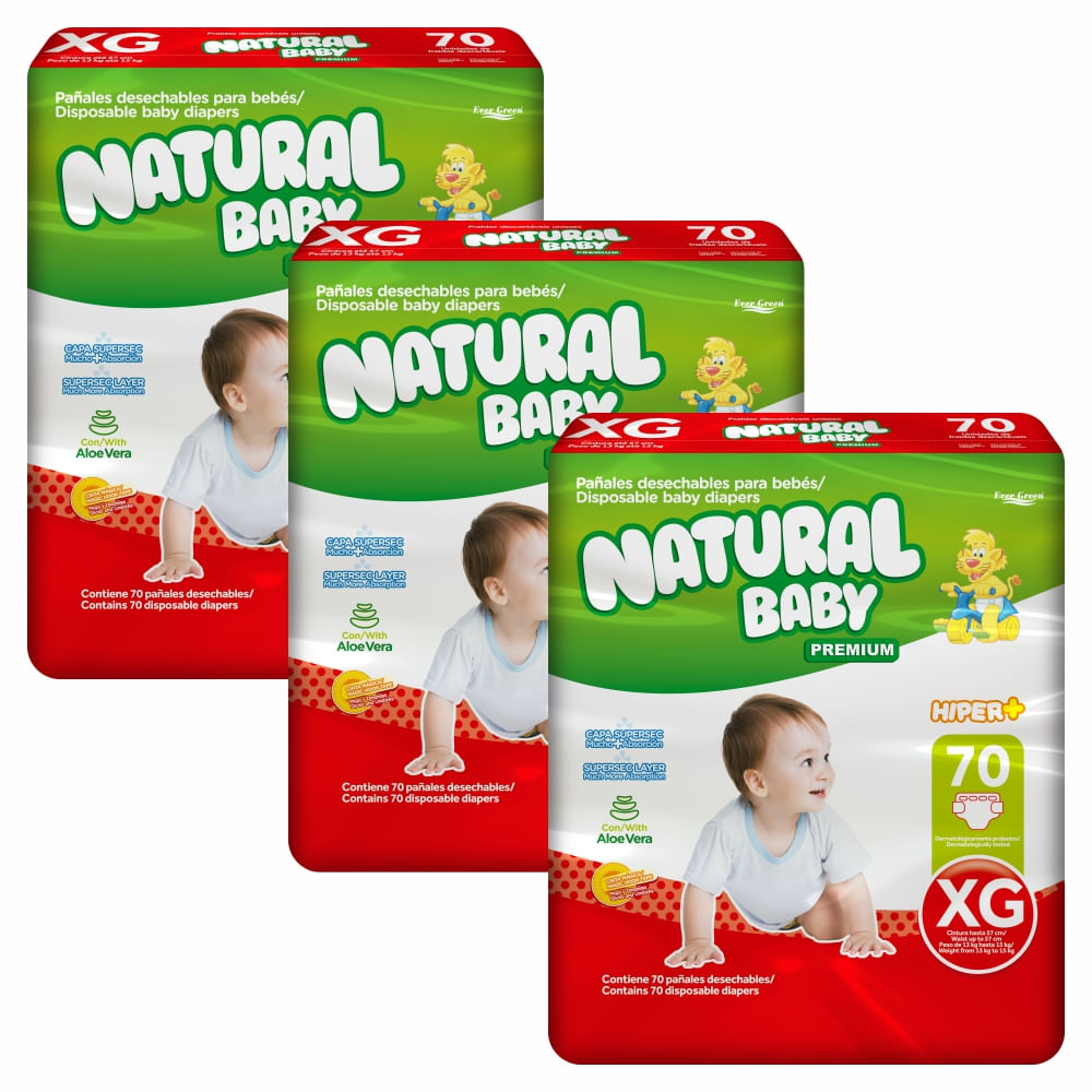 Fralda Infantil Natural Baby Premium Hiper P 96 Unidades - Loja das Fraldas  - Distribuidora de Fraldas Geriátricas e Infantis